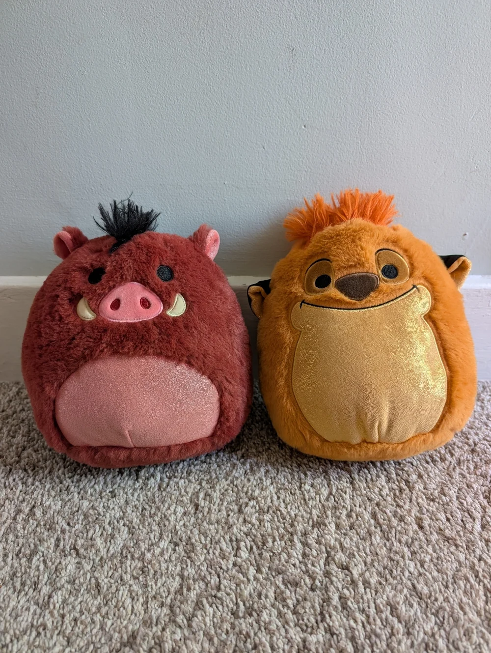 Fuzzamallows Timon And Pumbaa The Lion‎ King Lot Of 2 Plush Stuffed Animal Toys